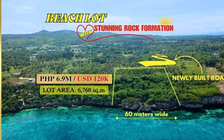 Exotic Beach Lot with Beautiful Rocks Formation