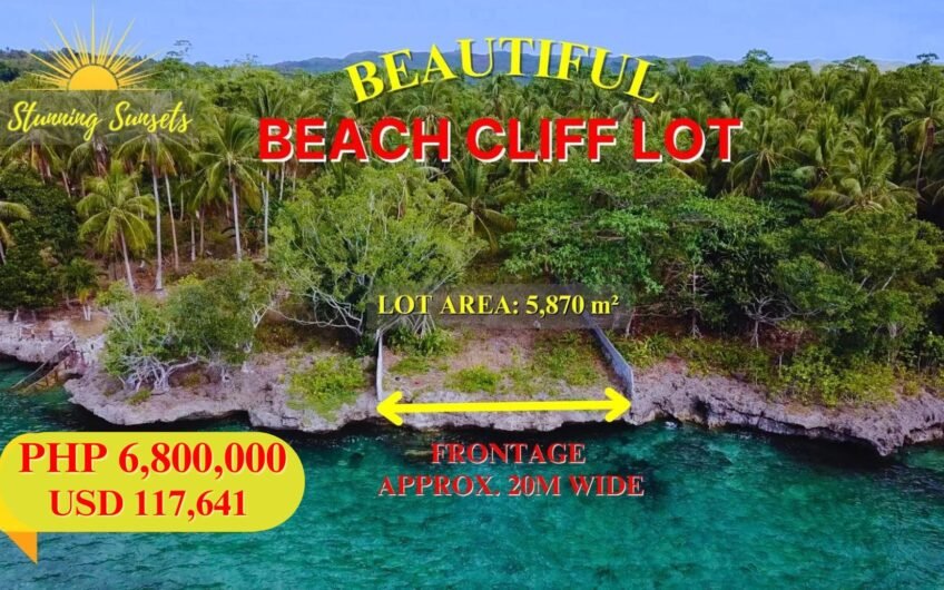 Beautiful Beach Cliff Lot for Sale