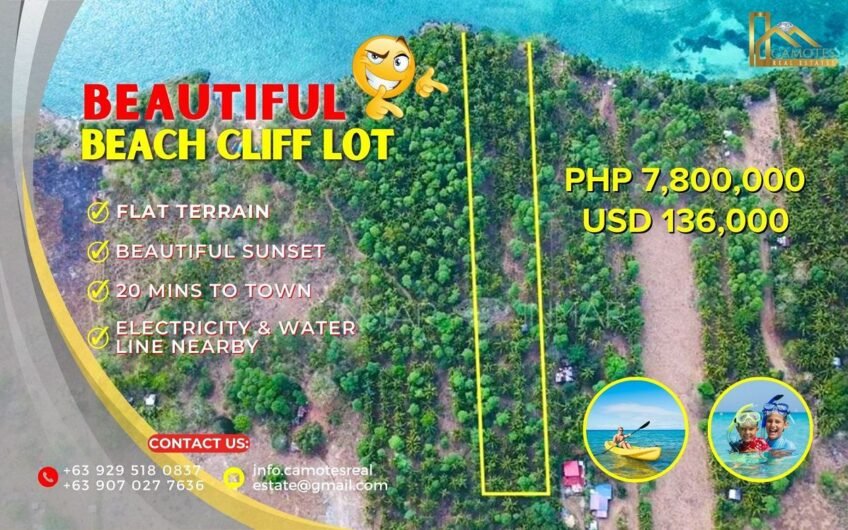 Beautiful Beach Cliff Lot for Sale