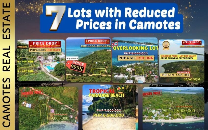 7 Lots with Reduced Prices in Camotes Island