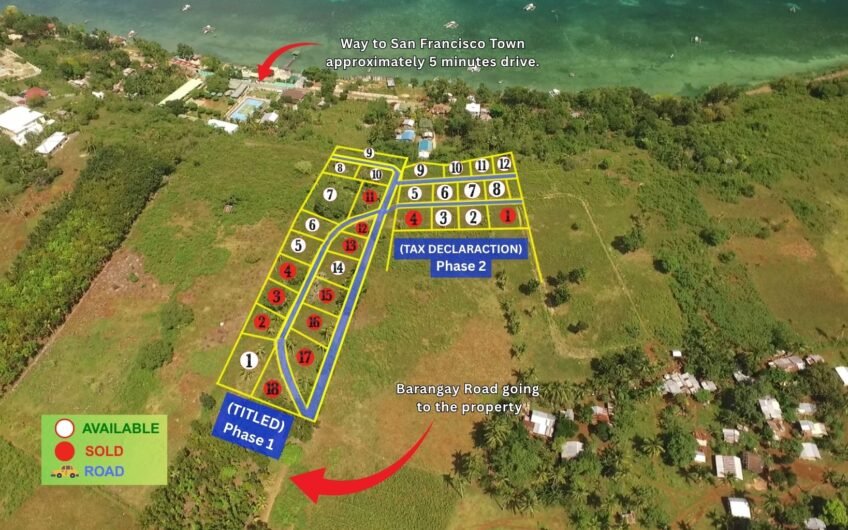 Titled Subdivided Oceanview Lots in Camotes Island Cebu