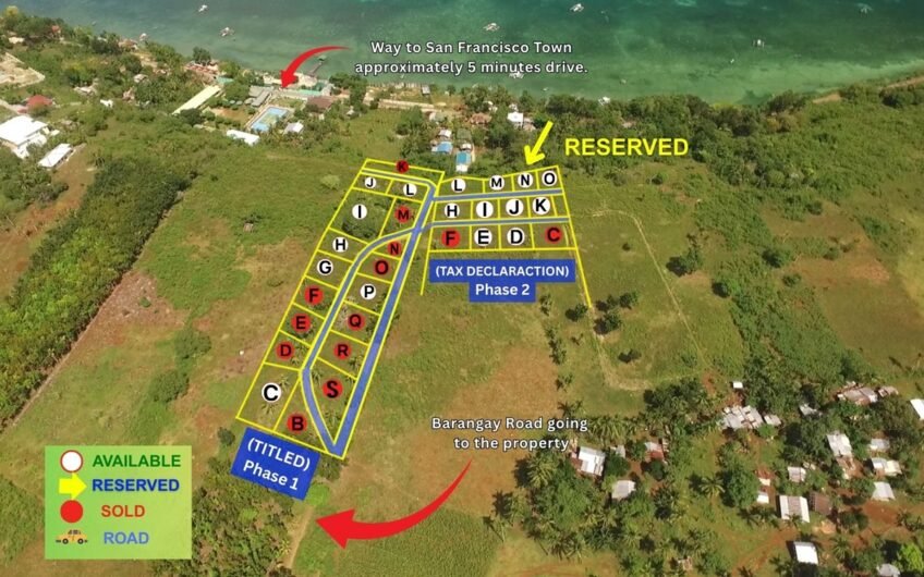 Titled Subdivided Oceanview Lots in Camotes Island Cebu