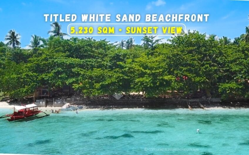 5,230 sqm Titled White Sand Beachfront Lot