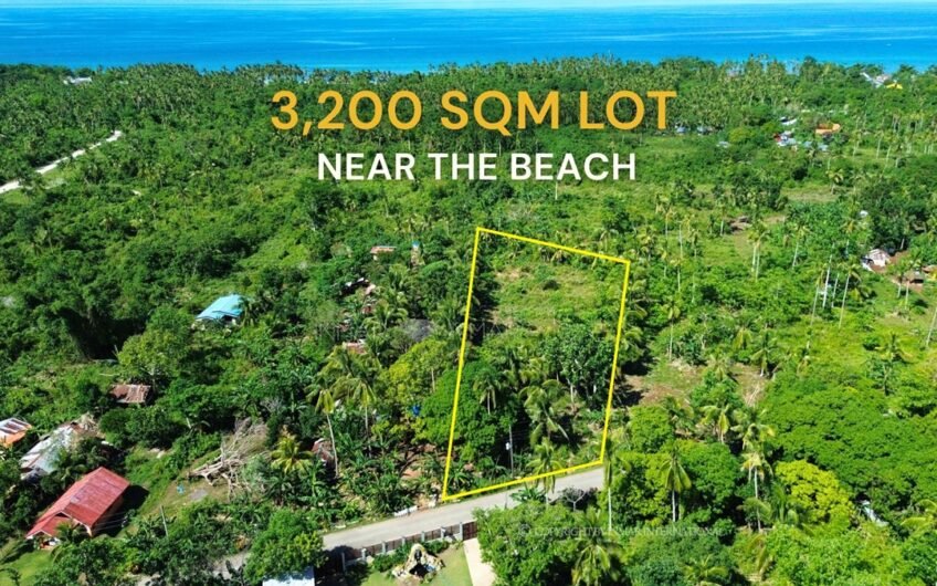 3,200 SQM Roadside Lot Near the Beach
