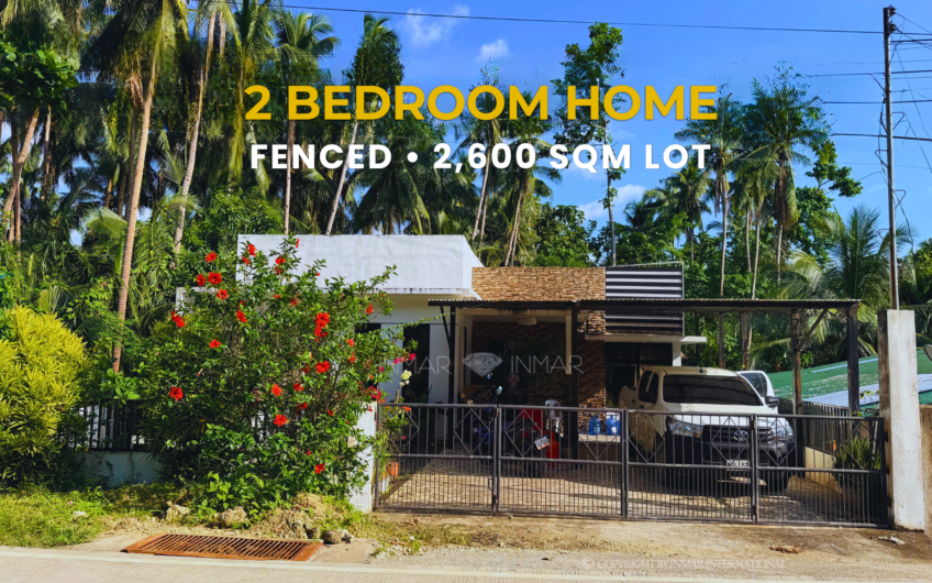 2BR House On 2,600 Sqm Lot